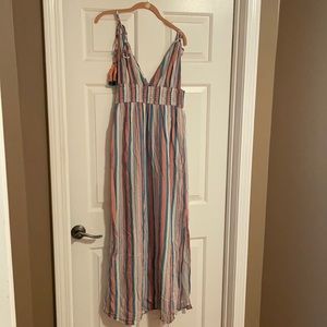 Pink and Blue maxi dress